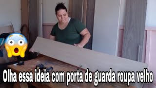 DIY CORTINEIRO COM PORTA DE GUARDA ROUPA PARA TETO DE PVC [upl. by Wu543]