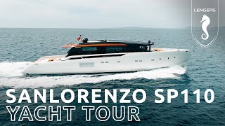 NEW Sanlorenzo SP110 motor yacht for sale  Walkthrough tour  Lengers Yachts [upl. by Raphaela]