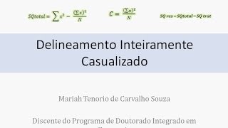 Delineamento Inteiramente Casualizado  DIC parte 2 [upl. by Naahsar]