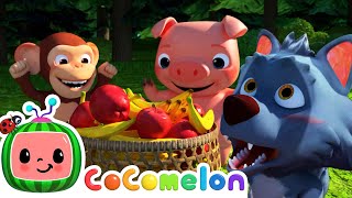 Apples and Bananas Song  CoComelon Furry Friends  Animals for Kids [upl. by Gove]