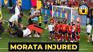 Morata injury by security guard after Spain vs France [upl. by Maidie820]