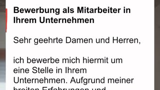 Как написать универсальный Bewerbung на любую профессию Подходит любому [upl. by Reneta125]