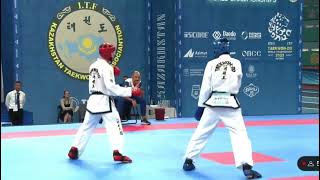 Man Sparring 64kg Final DPRK vs Hellas ITF World ChampionshipASTANA2023 [upl. by Adelheid]