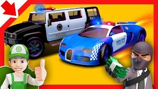 Police cars chase cartoon for children and Monster Machines Police cartoon for children Kids story [upl. by Meggi]