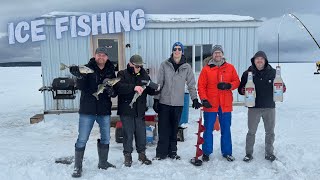 Ice Fishing LAKE NIPISSING 3 Days In A Hut [upl. by Eeryt]