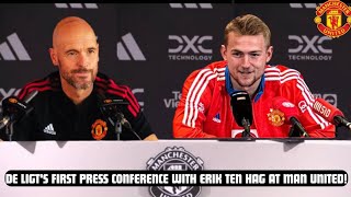 DE LIGTS SHOCKING🤯 TRANSFER FIRST PRESS CONFERENCE ✅️WITH TEN HAG AT MANCHESTER UNITED💯 [upl. by Acirema]