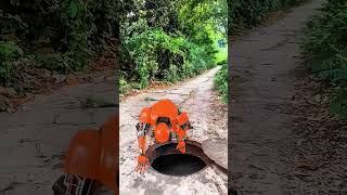 Robot 🤖 Cleaning Drain 😎🤯mini wood toywoodworking art skills \ handviralshort shorts 1million [upl. by Pucida]