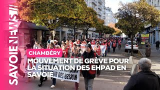 Mouvement de grève face à la situation des EHPAD en Savoie [upl. by Anairda]