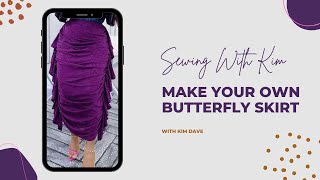 How To Cut amp Sew a Butterfly Skirt  Sewing With Kim LIVESTREAM ep 3 [upl. by Earvin]