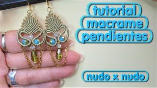 COMO HACER PENDIENTES MACRAMETUTORIAL [upl. by Ananna]