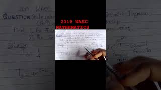 2019 waec mathematics question maths fypシ゚viral exam fyp education [upl. by Lladnew430]