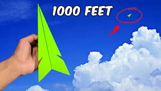 Fly Over 1000 Feet How to Make the Perfect Paper Airplane [upl. by Isidro]