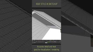 DARK SKP  PERFECT ROOF IN SKETCHUP shorts [upl. by Eilojne]