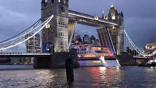 Tower Bridge lift for Hanseatic Spirit Cruise Ship London 9 Oct 2024 [upl. by Leigha]