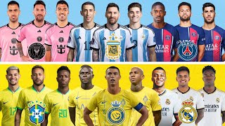 Argentina Inter Miami PSG vs Al Nassr Brazil Real Madrid  Messi Ronaldo Neymar Mbappe [upl. by Ashla]