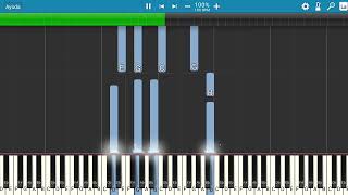 Agua Marina  Basta ya mi amor  Piano Tutorial  Midi [upl. by Asset]