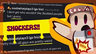 Noobie admits to supporting discrimination and telling people to K¥ again lmao [upl. by Bakeman]