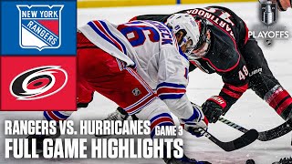 2nd Round New York Rangers vs Carolina Hurricanes Game 3  Full Game Highlights [upl. by Ahtaela]