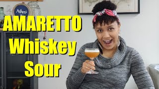 AMARETTO WHISKEY SOUR  Cocktail Recipe [upl. by Jacinto249]