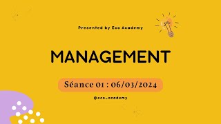 Management S2 séance 01  Introduction générale [upl. by Faye]