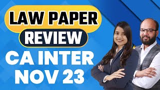 CA Inter Law Nov 23 Paper Review  Law Paper Analysis  Law Paper Hard or Easy  Law Paper Solution [upl. by Ensign]