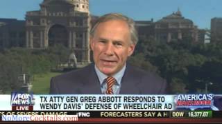 Greg Abbott Wendy Davis wheelchair ad is quotan act of desperationquot [upl. by Le]