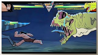 Spear x Fang vs Zombie Argentinosaurus amp Hyena Pack with Healthbars [upl. by Htbazile]