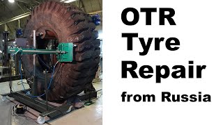 Inexpensive OTR Tyre Repair vulcanising machine from Russia [upl. by Aennaej72]