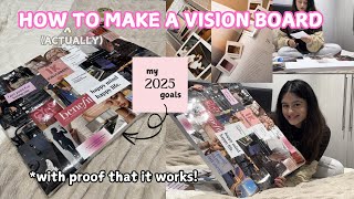 how to actually make a vision board for 2025 WITH PROOF THAT IT WORKS [upl. by Cheffetz]