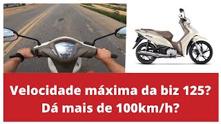 HONDA BIZ 125 2021  TOP SPEED  VELOCIDADE MÁXIMA [upl. by Darline174]