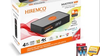 Hiremco Matrix Pro 4K UHD Android 10 Uydu Alıcısı [upl. by Lilybel893]