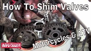 How To Adjust Valves on a Motorcycle or ATV  Shim Type [upl. by Uriisa]