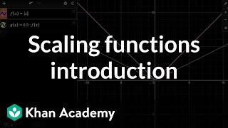 Scaling functions introduction  Transformations of functions  Algebra 2  Khan Academy [upl. by Kirre]