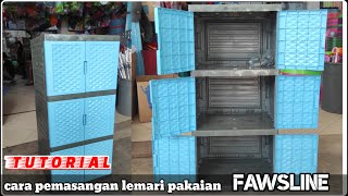 Cara Pasang Lemari Plastik 3 Susun FAWSLINE [upl. by Allit]