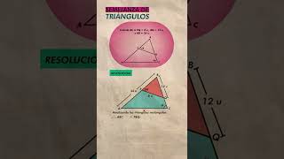 Ejercicio de Semejanza de triángulos geometria matemáticas triangulo [upl. by Lot]