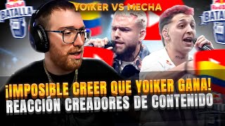 ¡ES IMPOSIBLE CREER QUE YOIKER GANA A MECHA  REACCIÓN DE VARIOS CREADORES AL YOIKER VS MECHA [upl. by Laersi507]