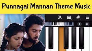 Punnagai Mannan Theme Music  Punnagai Mannan BGM Piano Notes [upl. by Sim243]