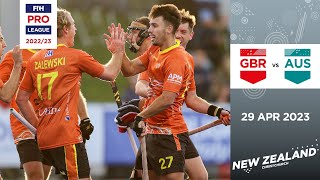 FIH Hockey Pro League 202223 Great Britain vs Australia Men Game 2  Highlights [upl. by Aonehc]