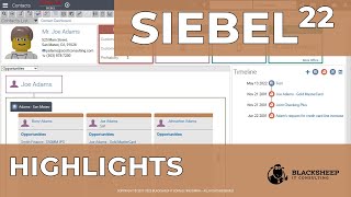 Siebel CRM 22 Highlights [upl. by Hollenbeck925]