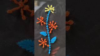 Bead stitch french knot stitch simple hand embroidery 🩷shortfeed shortvideo short embroidery 🤍 [upl. by Schwartz906]