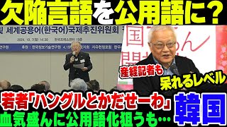 【韓国】欠陥言語で有名なハングルを公用語にしたい韓国、本国では若者がハングル離れを始めている模様【ゆっくり解説】 [upl. by Budge]