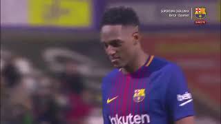 Yerry Mina dancing celebration for Barcelona [upl. by Shanly]