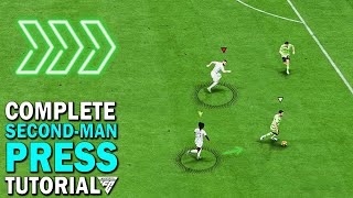 HOW TO SECOND MAN PRESS IN EA FC 24  COMPLETE SECOND MAN PRESS TUTORIAL [upl. by Burke]