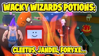 Roblox Wacky Wizards Potions How to get Cleetus Hat Flamingo Jandel amp Foryxes Heads and more… [upl. by Eri]