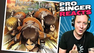 Attack on Titan  Guren No Yumiya OP 1  Pro Singer Reacts [upl. by Ettenyl]