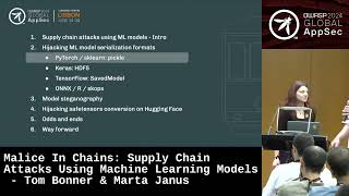 Malice In Chains Supply Chain Attacks Using Machine Learning Models  Tom Bonner amp Marta Janus [upl. by Niaz]