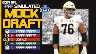 Reacting To Updated Fully Simulated PFF Mock Draft 40  JOE ALT FALLS TO THE BEARS AT PICK 9 [upl. by Itsirk]