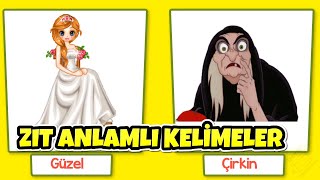 1 Sınıf Zıt Anlamlı Kelimeler [upl. by Arutnev]