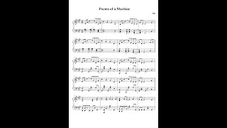 Mili  Poems of a Machine piano sheet [upl. by Ecirtaemed]