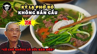 Hanoi food  LẠ KỲ PHỞ BÒ ĐẤT LÒ MỔ vị thời BAO CẤP  KHÔNG BÁN GẦU đông tấp nập [upl. by Risser]